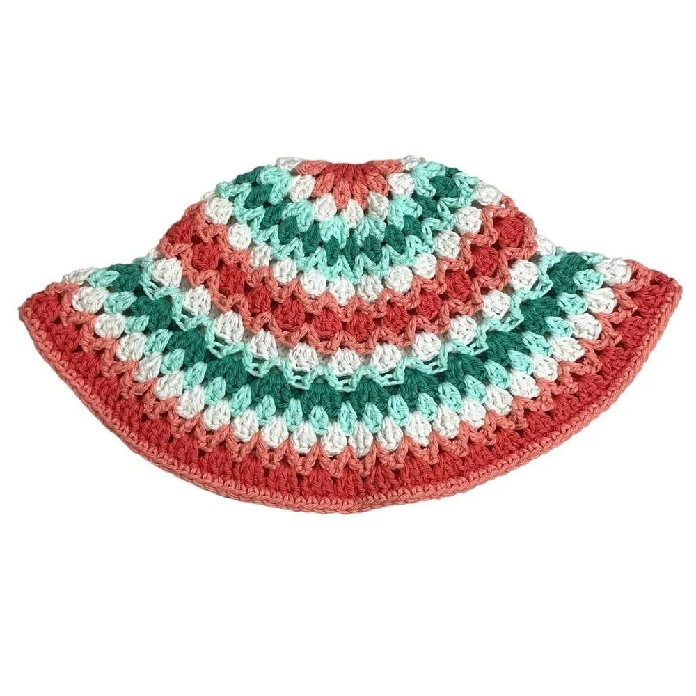 The Kelp Crochet Bucket Sun Hat Cotton Yarn Handcrafted Handmade by Seller - Picture 4 of 14